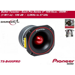 Pioneer TS-B400PRO Tweeter Αυτοκινήτου Στρογγυλό 4" 200W RMS 106dB
