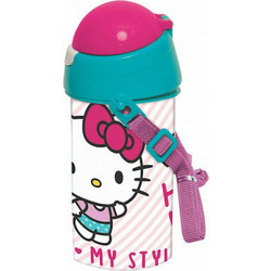 Gim Hello Kitty Παιδικό Μπουκάλι Πλαστικό BPA Free Πολύχρωμο 500ml