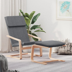 vidaXL Πολυθρόνα Relax με Υποπόδιο Γκρι 3154897