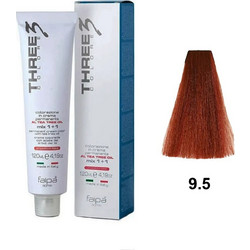 Faipa Three Color 9.5 Ξανθό Πολύ Ανοιχτό Ακαζού Μόνιμη Βαφή Μαλλιών 120ml