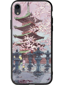 Θήκη Ukiyo-e - Cherry Blossom iPhone XR Groove TPU (Tempered Glass και TPU)