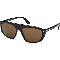 Tom Ford FT1002 01J Γυαλιά Ηλίου Aviator Κοκάλινα Μαύρα με Μαύρο Φακό