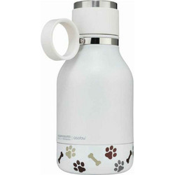 Asobu Dog Bowl Bottle Weiss 975ml Μπουκάλι Σκύλου με Ενσωματωμένο Μπολ Λευκό