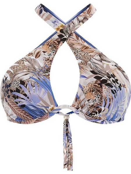 Guess Bikini Top Floral Μπλε E3GJ07MC04R-P7FM