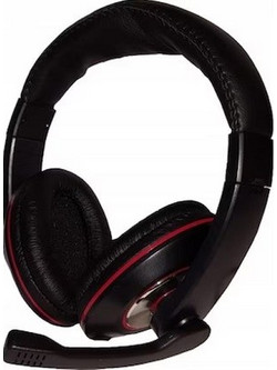 Usb Headset Black/Red για Pc