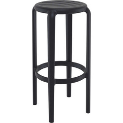 Σκαμπό Μπαρ Tom 20.0793 36x36x75cm Black Siesta