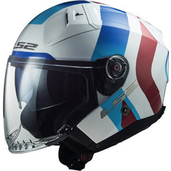 LS2 OF603 Infinity II Special White Blue Red Κράνος Μηχανής Jet 1400gr