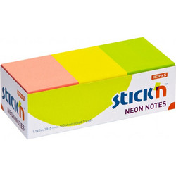 Χρωματιστά Αυτοκόλλητα Stick N Neon 3 Χρώματα 3.8x5cm