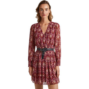 Pepe Jeans Gala Mini Καθημερινό Φόρεμα Μπορντό PL953357-0AA
