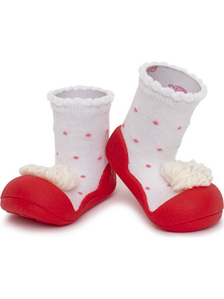 Attipas Ribbon Red - Βρεφικά & παιδικά παπουτσάκια