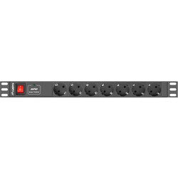 LANBERG PDU RACK POWER STRIP (1U,10A,7X SHUKO,2M)