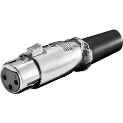 Goobay microphone jack ενωτικό καλωδίων 3pin Μαύρος (Μαύρο)
