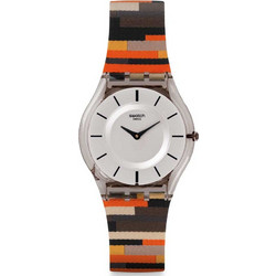 Swatch Patchwork Γυναικείο Ρολόι με Πολύχρωμο Καουτσούκ Λουράκι SFM133