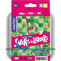 mierEdu Snakes & Ladders Travel Game Επιτραπέζιο Παιχνίδι για Παιδιά 5+ Ετών για 2-4 Παίκτες