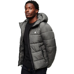 Superdry Ανδρικό Μπουφάν Χειμωνιάτικο Puffer Γκρι M5011827A-HSZ