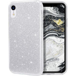 Θήκη iPhone XR Forcell Glitter Shine Cover Hard Case -Ασημί