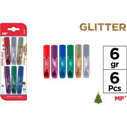 Κόλλα Glitter DARK COLOURS MP PE891 6Tεμ 6γρ