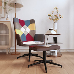 vidaXL Πολυθρόνα Relax με Υποπόδιο Πολύχρωμη 328188