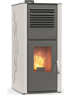 Thermogatz Idro-Aero GSP 30 White Σόμπα Pellet Καλοριφέρ Αερόθερμη 30kW