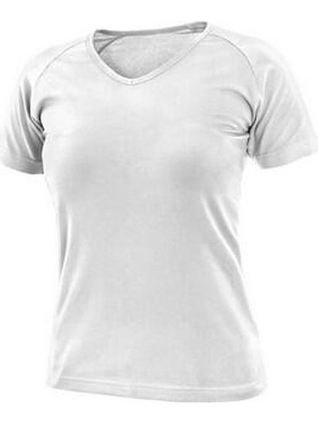 Μπλουζάκι T-shirt ELLA γυναικείο με λαιμόκοψη V, άσπρο 95% βαμβάκι 5% ελαστάνη 180 g/m2 CXS