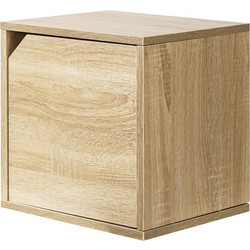 Επιτοίχιο Ξύλινο Ντουλάπι 35 x 29.2 x 35 cm Χρώματος Καφέ Ανοιχτό Bakaji 02839562