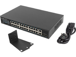 Lanberg RSGE-24P-2GE-2S-360 Unmanaged L2 Switch με 24 Θύρες Ethernet 1Gbps
