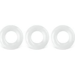 Clear Color Triple Cock rings Kit 3.3 cm