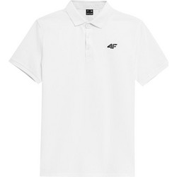 4F Ανδρική Αθλητική Μπλούζα Polo Λευκή 4FSS23TPTSM038-10S