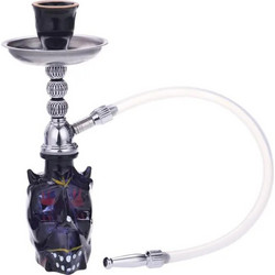 Ναργιλές Hookah - Champ Al Malik Nador Γυάλινος Μαύρο 1 Hose - 20cm