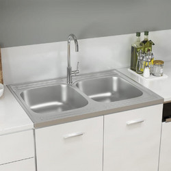 vidaXL 147235 Νεροχύτης Inox 80x60cm