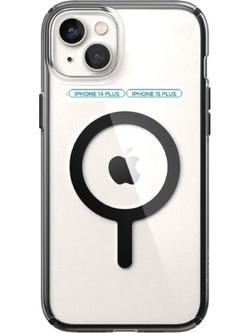 Speck Presidio Perfect Clear Geo MagSafe Θήκη για iPhone Plus / 15 Plus Clear/Black (150125-5905)