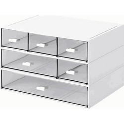 Organizer με 6 συρτάρια λευκό Y15x22,9x16,7εκ