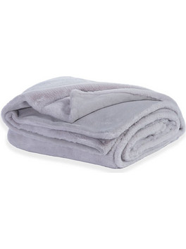 Κουβέρτα Υπέρδιπλη Με Γούνα Warmer Silver 240x220 - Nef-Nef Homeware