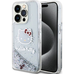 Hello Kitty Θήκη Πλάτης με Γκλίτερ για iPhone 15 Pro - Διάφανο