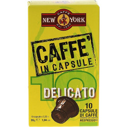 New York Κάψουλες Espresso Delicato Συμβατές με Μηχανή Nespresso 10τμχ