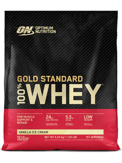 Optimum Nutrition Gold Standard 100% Whey Vanilla Ice Cream Πρωτεΐνη Ορού Γάλακτος Γράμμωσης 4.53kg