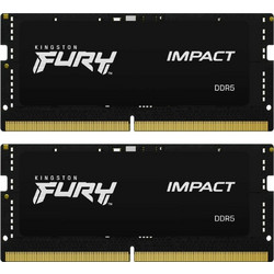 Kingston Fury Impact 32GB (2X16GB) DDR5 RAM 5600MHz C40 SoDimm Black KF556S40IBK2-32