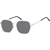 Sunoptic SS-913E 53 Ανδρικά Γυαλιά Ηλίου Τετράγωνα Μεταλλικά Μαύρα με Μαύρο Φακό
