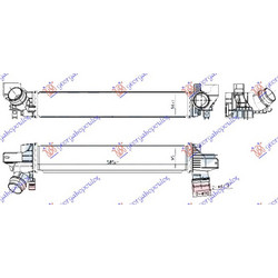 Ψυγειο Intercooler 1.5 (225xe HYBRID) Βενζινη (585x95x98) (VALEO) Mini Countryman (F60) 16-21 - 696006220