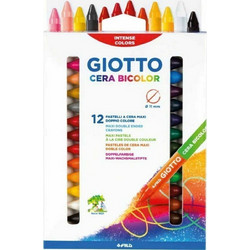 Giotto Cera Bicolor Duo Κηρομπογιές Σετ 12τμχ
