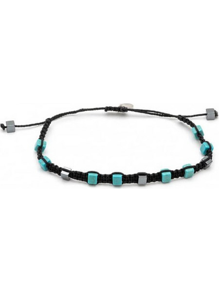 Lifelikes Turquoise & Hematite Cubes Ανδρικό Βραχιόλι με Αιματίτη & Τιρκουάζ