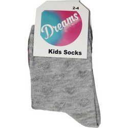 Dreams Baby Καλτσάκια Καρδιές Ραμμένες Γκρι (2395002-2/4)
