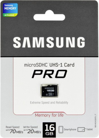 Κάρτα Μνήμης Samsung Pro microSDHC 16GB Class 10