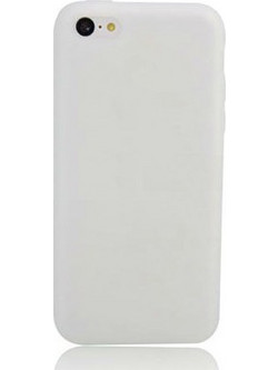 iphone 5C Θήκη Σιλικόνης Λευκό Ημιδιάφανο I5CSCWC OEM