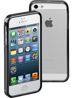 iPhone 5 TPU Θήκη Bumper σιλικόνης Goobay Μαύρο (62707)