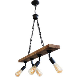 Heronia Lighting Κρεμαστό Φωτιστικό Οροφής Ράγα Πολύφωτο Μαύρο R-27KEY 4/L 30-0030