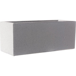 Supergreens Γλάστρα Πήλινη Ορθογώνια ''Stone'' Γκρι L 80x37x37cm C-3170-8