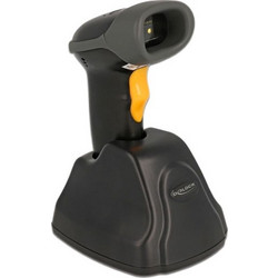 Barcode scanner DELOCK 1D & 2D ασύρματο με βάση φόρτισης σε μαύρο χρώμα - 90550