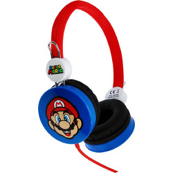 OTL Cuffie Super Mario Ενσύρματα Παιδικά Ακουστικά On Ear Μπλε Κόκκινα Μπλε