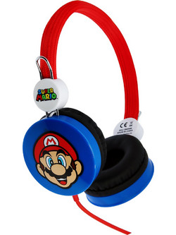 OTL Cuffie Super Mario Ενσύρματα Παιδικά Ακουστικά On Ear Μπλε Κόκκινα Μπλε